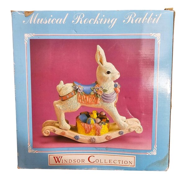 Musical Rocking Bunny Rabbit Windsor Collection Easter Vintage - Picture 7 of 8